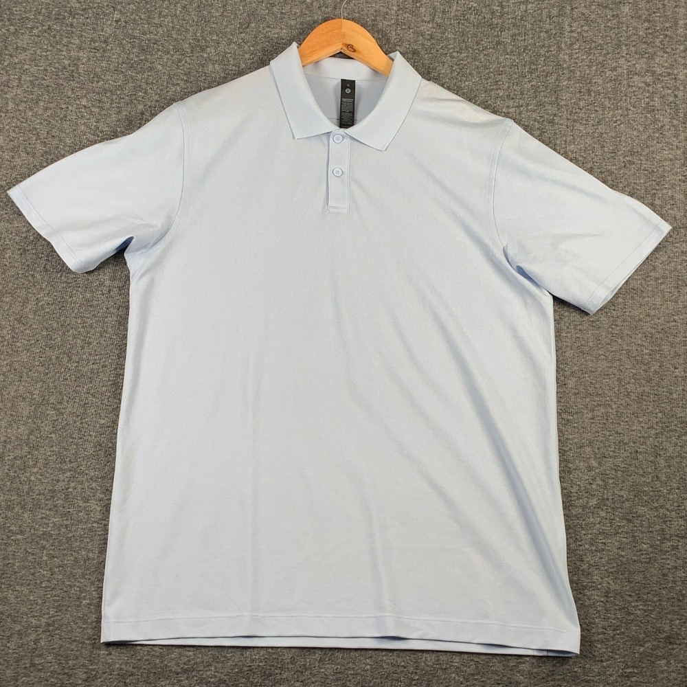 Lululemon Polo Men Extra Large Blue Performance Stretch Modern Athleisure